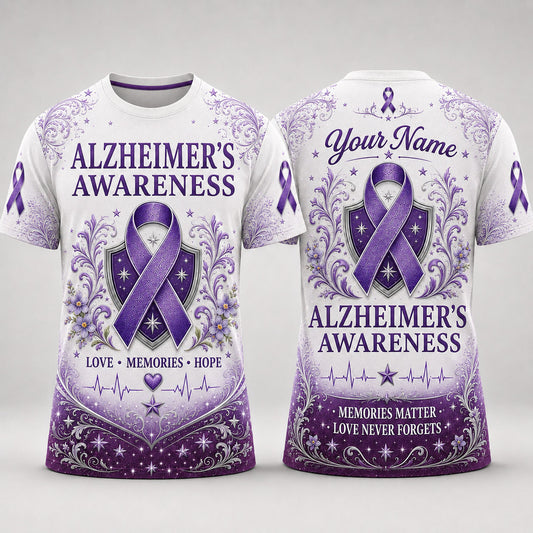 Alzheimer’s Awareness Love Memories Hope Personalized T-Shirt